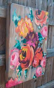 Kristy Gammill Orange And Violet Floral Online Store Powered By Storenvy If You Like This Item Please Visit Http Www Shoppr Flower Art Art Floral Art