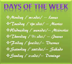 Días de la semana en inglés weekdays and weekend gramática inglesa. Los Dias De La Semana En Ingles Origen Y Pronunciacion