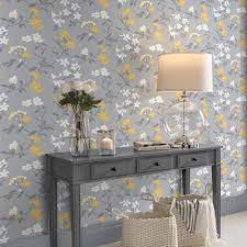 Aeris Wallpaper In 2021 Grey Wallpaper Living Room Grey And Yellow Living Room Yellow Home Decor
