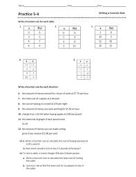 Try our printable function table worksheets to comprehend the different types of functions like linear, quadratic, polynomial, radical, exponential and rational. Practice 5 4 Worksheet