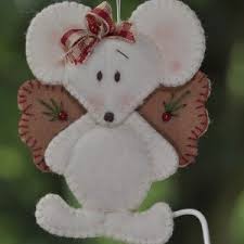 957 mouse ecru1 felt crafts christmas felt christmas ornaments felt christmas