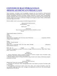 Secara sederhana, perjanjian kerjasama atau mou ini adalah bukti tertulis yang menunjukkan adanya kenginan dari dua pihak atau lebih untuk. Contoh Surat Perjanjian Sekolah Dengan Pihak Lain