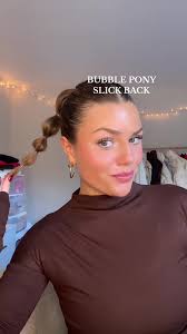 loving slick backs for the fall🤎 #slickback #slickbackstyle #bubblebraid  #slickbackhairstyle #hairwashdaystyles #mediumlengthhairstyles  #mediumlengthhairstyles #heatlesshairstyles #fallhairinspo