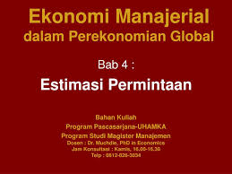 2 uji signifikansi estimasi parameter. Ppt Bab 4 Estimasi Permintaan Powerpoint Presentation Free Download Id 1422787