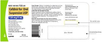 Cefdinir For Oral Suspension Usp