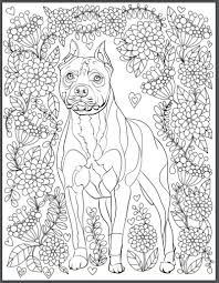 Pitbull coloring pages pit bull hn1yol printable coloring4free. De Stress With Dogs Downloadable 10 Page Coloring Book For Adults Who Love Dogs Print Instantly