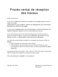 Maybe you would like to learn more about one of these? Proces Verbal De Reception De Travaux Infos Et Modeles