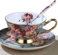 Amazon.com: Tazas de té de café de China y platillos Juego ...