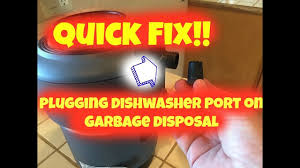 If the disposal pipes are clogged, it can cause the dishwasher not to drain correctly. How To Plug A Dishwasher Drain On Garbage Disposal Youtube