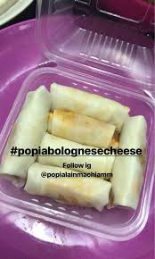 Kulit popia yang rangup dan penuh dengan isi carbonara ni. Resepi Popiah Carbonara