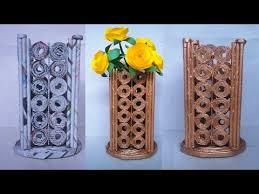 Siapkan terlebih dahulu bahan dan peraltan yang akan. Cara Membuat Vas Bunga Dari Koran Bekas Ide Dari Koran Bekas Daur Ulang Koran Bekas Youtube