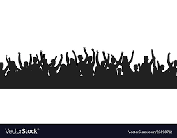 Dancing People Crowd Silhouettes Concert Audience Dance Party Show Stage Shadow Contour Vector Sport Event Fans Group Dow People Crowd Shadow People Concert