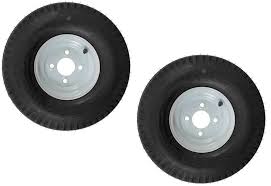 Ecustomrim 2 Pack Trailer Tire On Rim 570 8 5 70 8 8 In Load C 4 Lug White