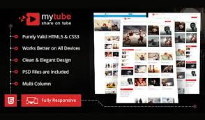 Mytube Video Theme Website Themes Wordpress Theme Website Template