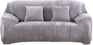 Find sofa slipcovers at wayfair. Thick Sofa Covers 1 2 3 4 Seater Pure Color Sofa Protector Velvet Easy Fit Elastic Fabric Stretch Couch Slipcover Size 3 Seater 195 230cm Light Gray Amazon Co Uk Home Kitchen