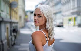 Silver blonde hair color is a cool, ashy shade that moves blonde hair into a sterling hue. Hd Wallpaper Models Depth Of Field Girl Platinum Blonde White Hair Woman Wallpaper Flare
