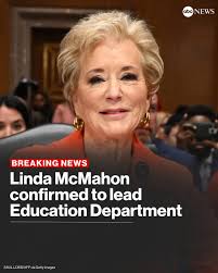 JUST IN: WWE co-founder Linda McMahon was confirmed as U.S. secretary of  education Monday evening by a party-line vote of 51-45. The Trump loyalist  and donor, who previously served as the head