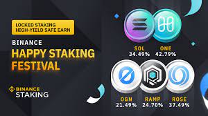 Low fees a lot of listed coins savings account staking lending. Binance On Twitter Binance Staking Launches Happy Staking Promo With Up To 42 79 Apy Https T Co X1hev8htgc