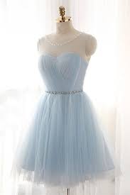 Simple Baby Blue Short Tulle Homecoming Dresses Cheap Homecoming Dress Elegant Cocktail Prom Dresses For Teens Blue Homecoming Dresses Homecoming Dresses Short