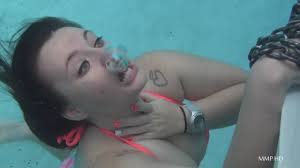 Underwater drowning fetish - sexy girl struggles