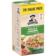 Apples & cinnamon quaker oatmeal cups are like having your best friend move right next door: Quaker Instant Oatmeal Apples Cinnamon Value Pack 20 Packets Walmart Com Walmart Com