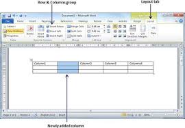To apply columns to only part of your document, with your cursor, select the text that you want to format. Rows Columns In Word 2010 Tutorialspoint