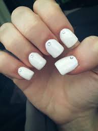 White Square Nails With One Diamond Pink Acrylic Nails Square Nails Nails How to remove acrylic nails at home with acetone. white square nails with one diamond