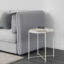 Gladom Tray Table White 17 1 2x20 5 8 Ikea In 2020 Tray Table Ikea Side Table Ikea White Side Table