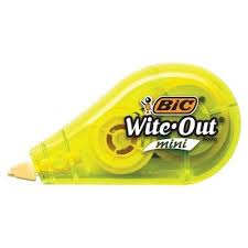 3pk Wite Out Correction Tape Mini White Bic In 2020 Correction Tape Wite Out Tape
