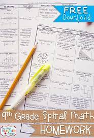 Answer the following questions comparing linear function equations, graphs, tables and descriptions. Free 9th Grade Algebra Common Core Spiral Math Homework With Answer Keys 2 Weeks Free Math Homework Spiral Math Spiral Math Homework