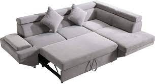 Leather sectional sofa with 2 power recliners, power headrests & usb power outlet, created for macy's. Amazon Com Sectional Sofa Sleeper Sofa Bed Futon Sofa Bed Sofas For Living Room Furniture Set Modern Sofa Set Corner Sofa Fabric Contemporary Upholstered Corner Sofa R Grey Home Kitchen