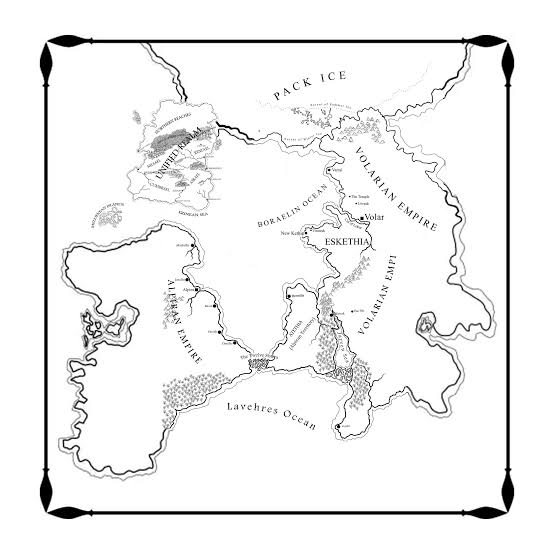 Just Started reading Blood Song, book 1 of Raven's Shadow, was too OC on  the divided maps so layed it out into one. I'm still early parts of the  book, can you