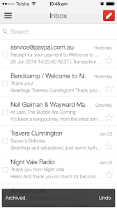 Android Style Archive Message On Ios Gmail App Android Fashion Messages Interface