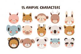 Cute Baby Animals Set Cartoon Baby Animals Cute Baby Animals Baby Animal Prints