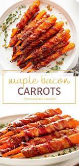 Maple Bacon Carrots Recipe Bacon Dishes Side Dishes Easy Thanksgiving Side Dishes Easy