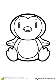 coloriage esquimaux et banquise petit pingouin de moto