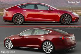 tesla model 3 latest footages signature red red white showing wooden trim on dash tesla tesla model x tesla roadster