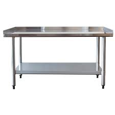 Stainless steel work tables have many things to offer as surfaces to do working. Sportsman Stainless Steel 48 Inch Catering Prep Table With Low Worktop 804522 The Home Depot