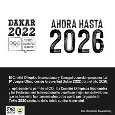 ¿cuáles son las últimas noticias de los países que participarán en esta nueva ander elosegi comparte en vivir para ver sus sensaciones deportivas y personales, con el billete para los juegos olímpicos de tokio'21 en la. Comite Olimpico Nic On Twitter Se Postergan Los Juegos Olimpico De La Juventud En Dakar