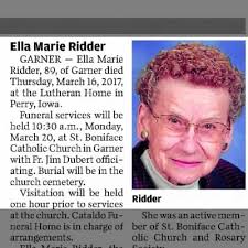 Ella Buckley, Obit