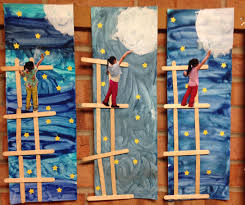 By using a sponge for both the sky and moon, it really came out looking like eric carle's book! Eric Carle Author Study Artwork For Papa Please Get The Moon For Me Moon Crafts Prek Crafts Creative Classroom