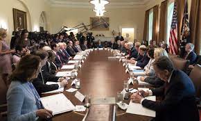 The president has the power to appoint men and women to work with him/her in running the government and carrying out the laws of the nation. Cabinet Of Donald Trump Wikipedia