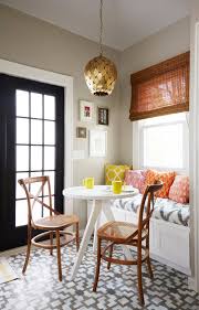 All four corners are circular arc design, more beautiful, and safer.table leg supports are cylindrical.the curved seat surface is more comfortable than a normal flat seat; Small Apartment Dining Area Houzz