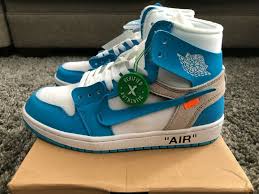 Nike Air Force 1 Off White Black Stockx Air Jordan Men S Jordan 1 Retro High Unc Off White Stockx Verified Men S Size 9 5 Jordans For Men Black Casual Shoes Blue Sneakers