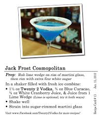 Jack Frost Cosmopolitan White Cranberry Juice Martini Cocktail Recipe Jack Frost