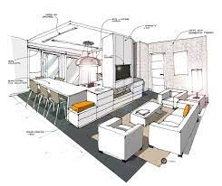 There are many elements that have to keep in mind when starting a design project interior beauty salon. Croquis No 2 Croquis Architecture Cuisine Ouverte Sur Salon Architecture D Interieur