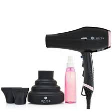 Hairdresser woman in hair beauty salon with hairdressing equipment vector flat icon. Luseta Beauty Bella Blower Hair Dryer W 3 Heads Heat Protectant Spray Shophq