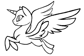 Alicorn can be meant as a winged unicorn. My Little Pony Alicorn Coloring Pages Base
