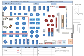 This restaurant dining room table layout is a great resource to allow you to set up your restaurant to sections for your servers. Restaurant Dining Room Layout Chart Restaurant Seating Layout Seating Chart Template Restaurant Seating