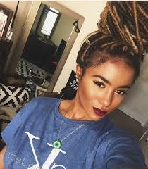 Faux Locs Hair Black And Blonde Two Tone Faux Locs Hair Styles Faux Locs Hairstyles Natural Hair Styles